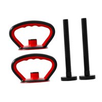 Ioensy - Manija De Pesa Rusa Para Ejercicios, Antideslizante, Para Fitness, Hogar, Viajes, Color Rojo, 2 Asas, 2 Varillas