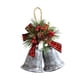 thumbnail image 5 of Campanas de árbol de Navidad para colgar, decoración navideña, campanas de hierro, elegante colgante de decoración navideña rústica para fiestas, manu Pintura gris, 5 of 5