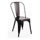 thumbnail image 1 of Silla de Comedor Estilo Industrial Metal Negro Apilable 44 cm, 1 of 8