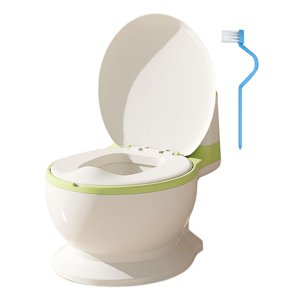 Magideal - Orinal Para Bebé, Inodoro Para Niños, Cómodo Con Almacenamiento De Toallitas, Asiento De Inodoro Para Bebés Con Sensación Real Para Dormitorio, Bebés, Asiento Pp Verde