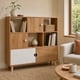 thumbnail image 1 of Librero 3 Niveles Madera Natural Blanco con Puertas 90x26x90 cm, 1 of 6