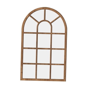 Bothyi - Espejo De Pared Con Ventana Arqueada, Espejo Con Arco Para Tocador, Dormitorio, Baño, Marrón