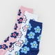 thumbnail image 2 of Calcetines Mujer Tripack Largos Mix Flores Azul Corona, 2 of 4