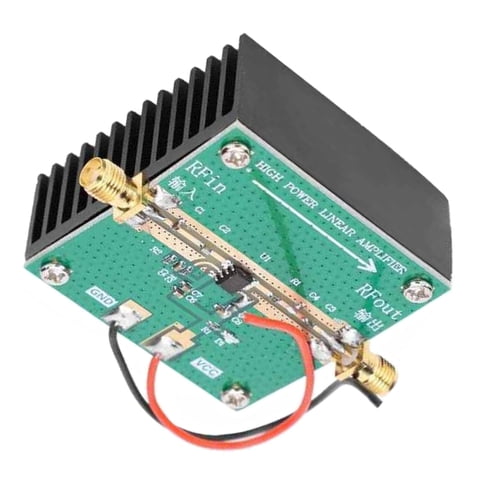 Magideal - Amplificador De Potencia Rf Con Disipador Térmico, Módulo De Amplificación Rf2126 2,4 Ghz 1W 400-2700Mhz, Detector Logarítmico Rf Para Radioaficionado