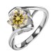 thumbnail image 1 of Anillos de Moissanita de Oro Blanco de 18K de 1 Uds para Mujer Regalo Color D VVS1 Anillos de Diamante Anillos de Plata Esterlina 925 Joyería Anillos de Compromiso de Moissanita con Corazón con, 1 of 8