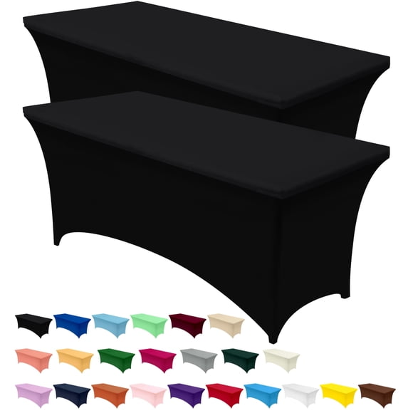 Manteles Utopia Kitchen de Spandex Pack de 2 [120x75x75 cm, Negro]