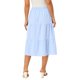 thumbnail image 3 of Falda de Cuadros Vichy para Mujer INSPIRE CHIC Vuelta al Colegio Verano Casual Cintura con Cordón Falda Midi de Línea A Azul Cielo L, 3 of 6