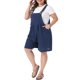 thumbnail image 4 of Agnes Orinda Women's Plus Size Pantalones Cortos Ajustables Sin Mangas Peto Plisado Monos Verano Casual Overoles Cortos con Bolsillo 2X Azul Marino, 4 of 6