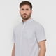 thumbnail image 3 of Camisa Hombre Líneas Manga Corta Gris Corona, 3 of 5