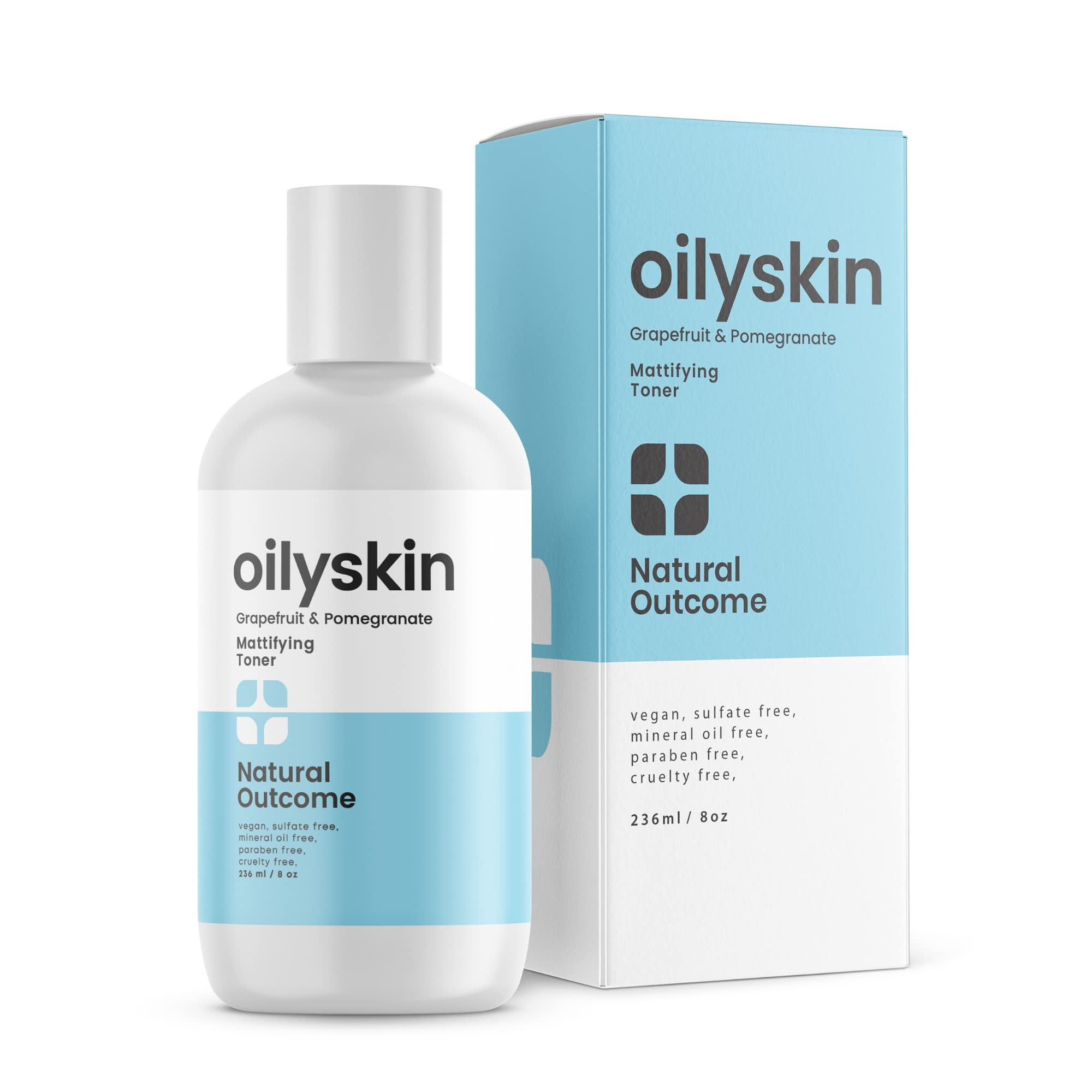 Tónico Facial Natural Outcome, Astringente, Purificador Para Piel Grasa, 240 Ml