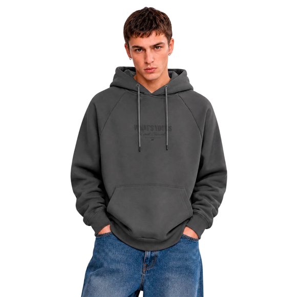 Polerón Hoodie Watsup Wear Gris