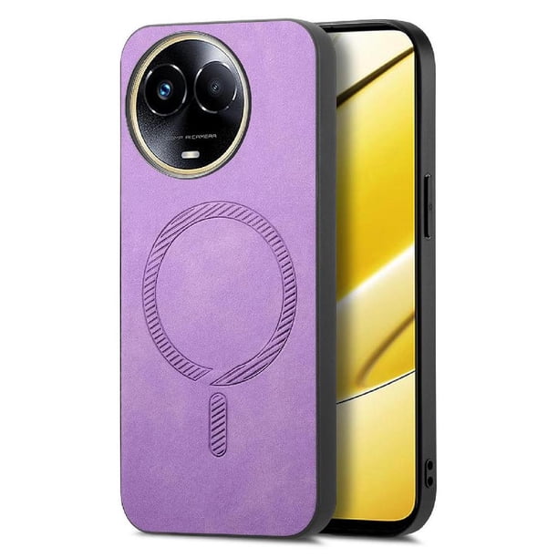 Magnetic Slim Case for Realme 11 5G with Camera Guard & Anti-Scratch Back Purple