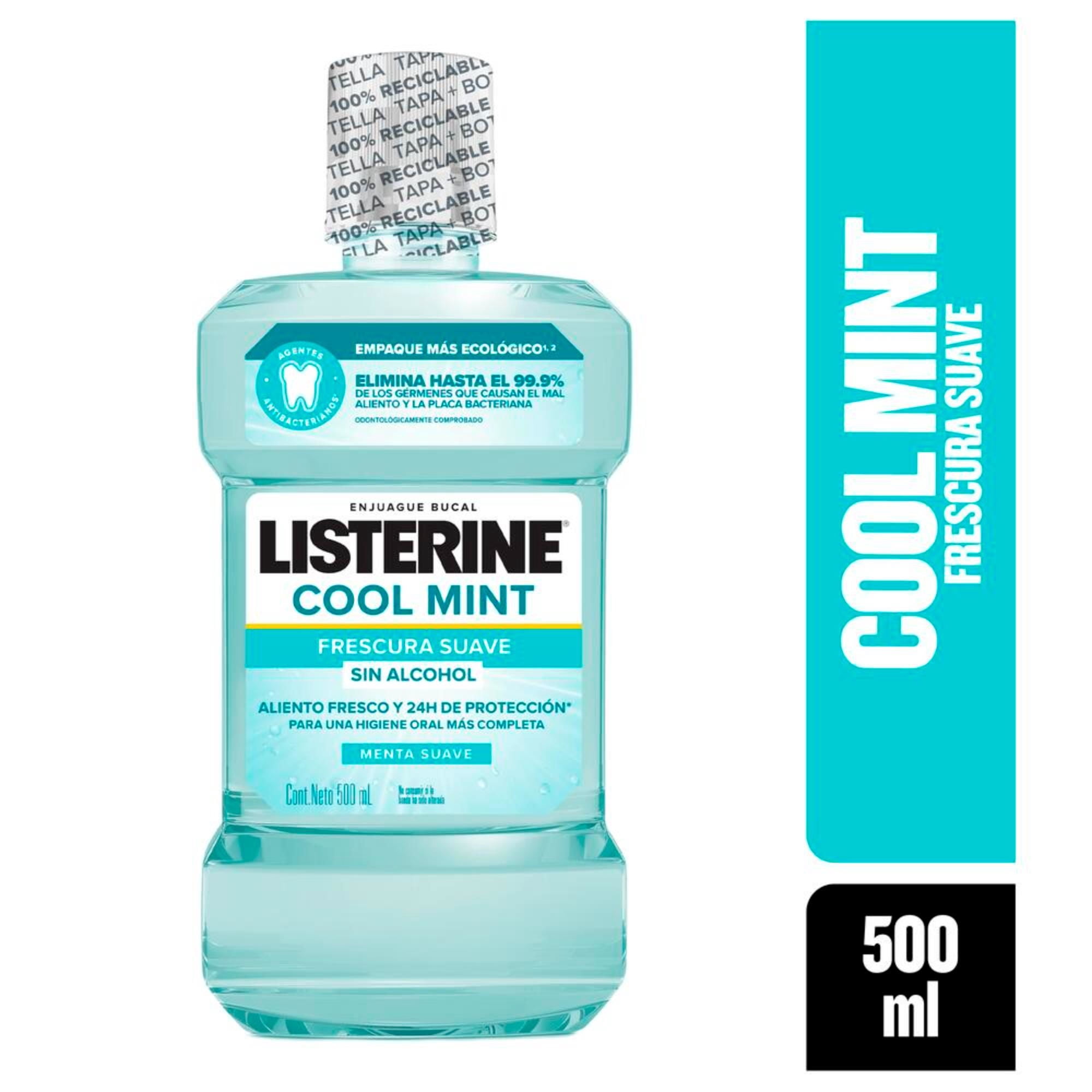 Enjuague Bucal Cool Mint Zero Alcohol 500 ml Listerine