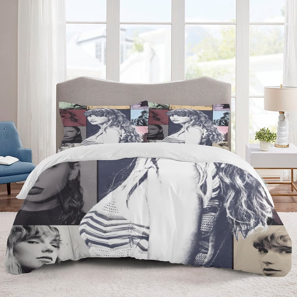 Tayx lor Swift Bedding Sets Cartoon Duvet Cover Lightweight 3 Piece Bet Sets for Kids Boys Girls (1 Duvet Cover and 2 Pillowcases) Bed Sheets