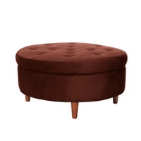 Latam Home - Pouf Paris Tela Velvet Chocolate