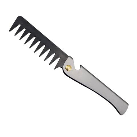 Magideal - Peine De Cabeza De Aceite Plegable , Peine De Peinado De Peluquería Multifuncional Peine De Peinado De Regalo Para Salón De Belleza Viajes , Diente Fino De 1Cm