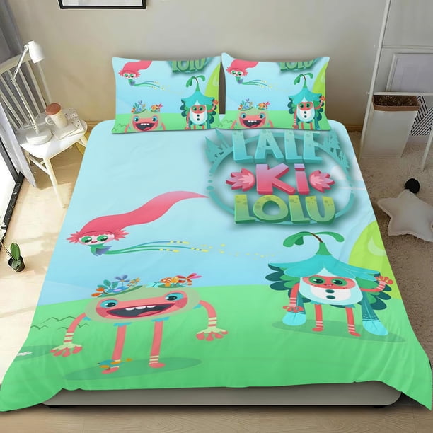 Lale Ki Lolu Conjunto de sábanas temático, trío de piezas, cómodo y amigable con la piel, diseño único, regalo de decoración para el hogar para familiares, amigos y fans, 90 cm * 190 cm