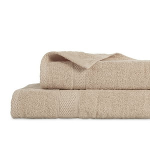 Plumetti - Set 2 Toallas Colorix 400Gsm Taupe