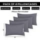 thumbnail image 3 of Funda de almohada Utopia Bedding tamaño queen, 20 x 30 cm, paquete de 4 unidades, color gris, 3 of 7