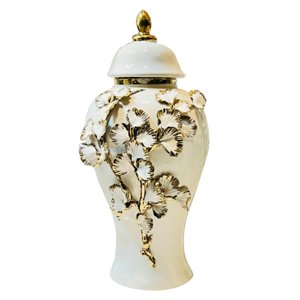 Magideal - Bote De Té De Cerámica, Tarro De De Jengibre, Centro De Mesa Decorativo, Adorno Para Estantería, Fiesta, Inauguración De La Casa, Dormitorio Xs