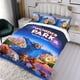 thumbnail image 3 of Wonder Park Conjunto de sábanas temático, trío de piezas, cómodo y amigable con la piel, diseño único, regalo de decoración para el hogar para familiares, amigos y fans, 90 cm * 190 cm, 3 of 6