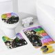 thumbnail image 4 of JoJo's Bizarre Adventure-theme 4-Piece Shower Curtain Set with Rugs, Waterproof Bathroom Decor Set Includes Bath Mat, U-Shaped Rug, Toilet Lid Cover and Curtain with Hooks, 4 of 6