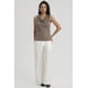 thumbnail image 2 of Polera Mujer Cuello Drapeado Café, 2 of 8