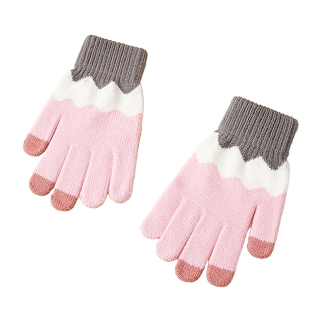 Guantes mágicos de lana de invierno para mujer con pantalla táctil y forro polar cálido para clima frío.