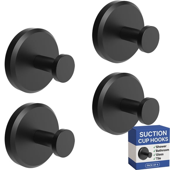 Ganchos con ventosa HOME SO para ducha, baño o cocina (paquete de 4)