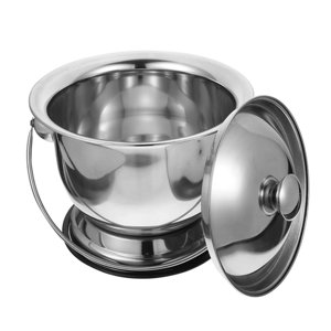 Bothyi - Olla De Noche Con Tapa Para Dormitorio, Orinal Interior De Acero Inoxidable A Prueba De Salpicaduras