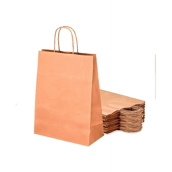 Bolsas Papel Kraft Con Asa 27x21x11cm 12 Unidades