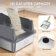 thumbnail image 2 of Caja de arena para gatos Bsemax de acero inoxidable con tapa para gatos pequeños, 2 of 9