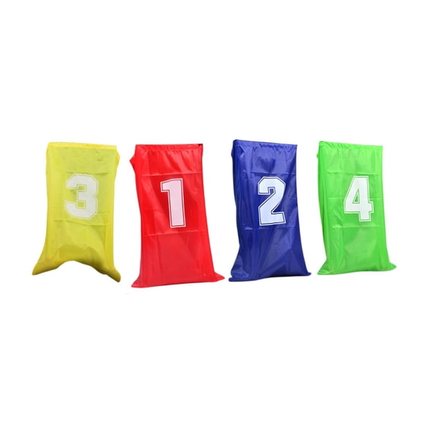 Bolsa de carreras de papas Relé de piernas Legged Relay Childrens Games Games Balance Entrenamiento Bolsa de salto al aire libre para el patio trasero 4 piezas