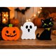 thumbnail image 1 of Adornos de Halloween Leetous de madera, 3 piezas, 10.5 x 3.7 in, 1 of 3