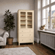 thumbnail image 2 of Vitrina "Aura" Verde Grisácea Vitrina de Madera con Vidrio - Beige - 80x35x180 cm, 2 of 3