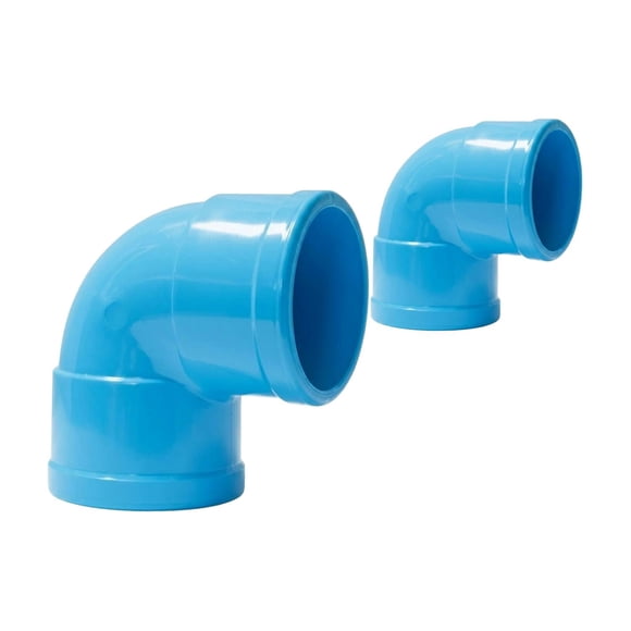 Pack 2 Codo PVC Celeste 90° 50mm PN10 Novoplast Presión Agua