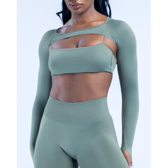 Bolero Deportivo Para Mujer Manga Larga Top Gym