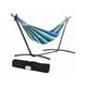 thumbnail image 3 of Hamaca Doble Azul Con Soporte Acero, Estuche, Interior Y Exterior, 3 of 6