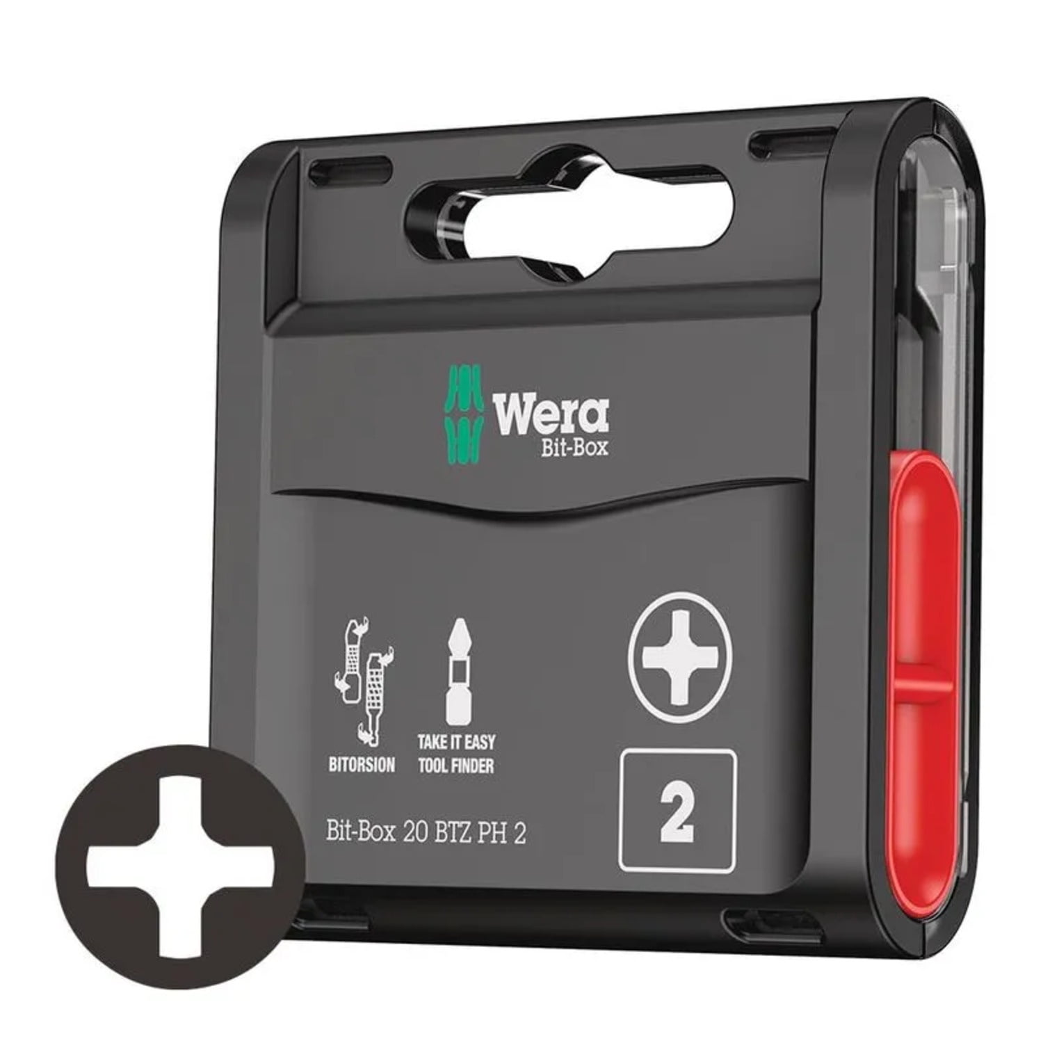 Wera - Caja 20 Puntas Phillips Ph2 X 25 Mm Bitorsion