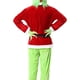 thumbnail image 4 of Disfraz de Papá Noel navideño verde para adulto, traje creativo de 7 piezas, 4 of 6