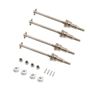 Magideal - Piezas De Repuesto Para Eje De Transmisión Frontal De Metal, Repuesto De Piezas De Juguete Duraderas De Metal, Eje De Transmisión Y Rueda Hexagonal Pa