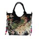 thumbnail image 4 of bordado de pavo real hecho a mano étnica bolsa de hombro de viaje bolsas de las mujeres negro, 4 of 5
