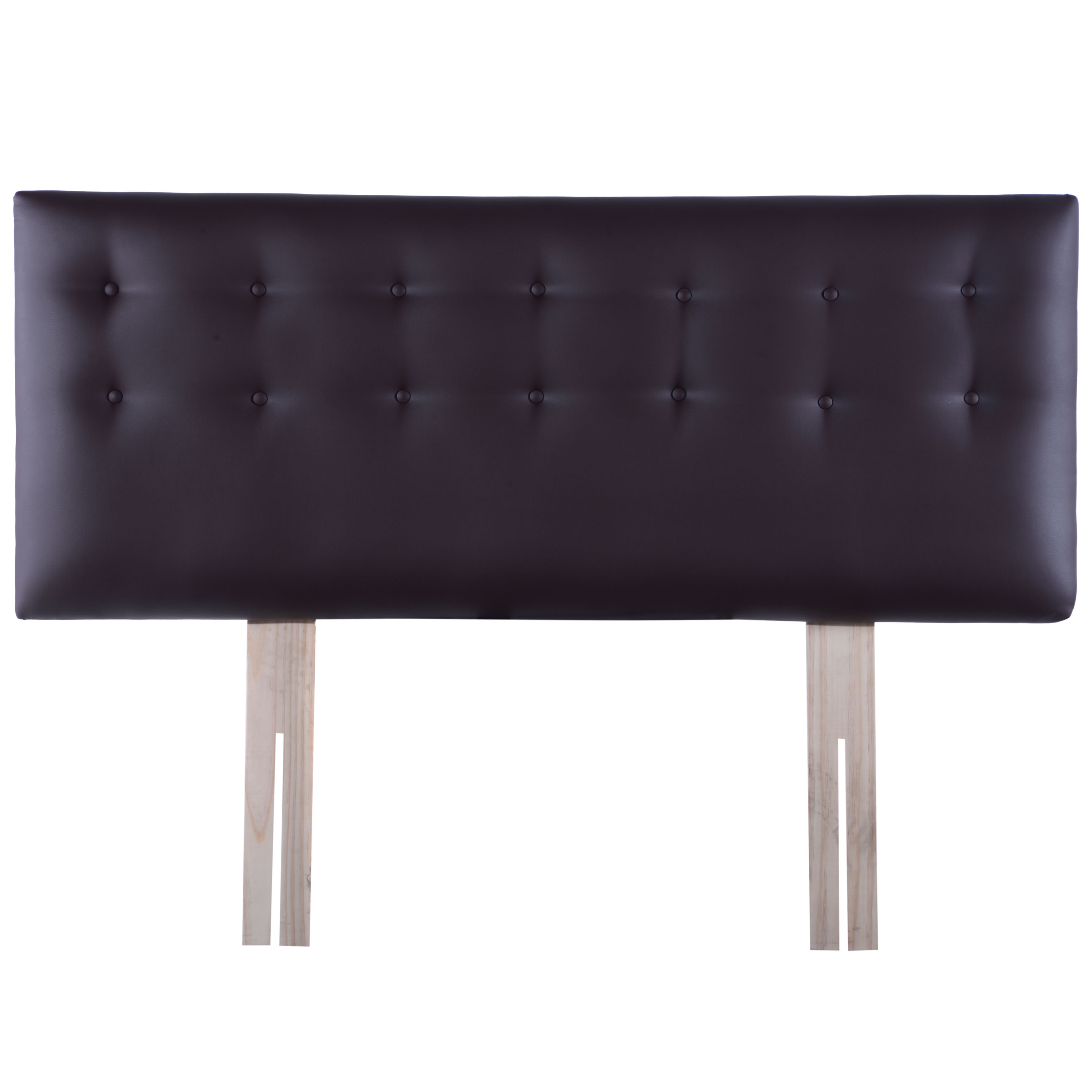 Bodevir - Respaldo Botone Pu 1,5 Plaza Chocolate