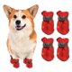 thumbnail image 1 of Uxcell Zapatos para Perros Botas para Perros, Protector de Patas Suela Antideslizante Invierno con Correa Reflectante Impermeable Suave, (4 Piezas, Oxford, Tamaño 5, Rojo), 1 of 7
