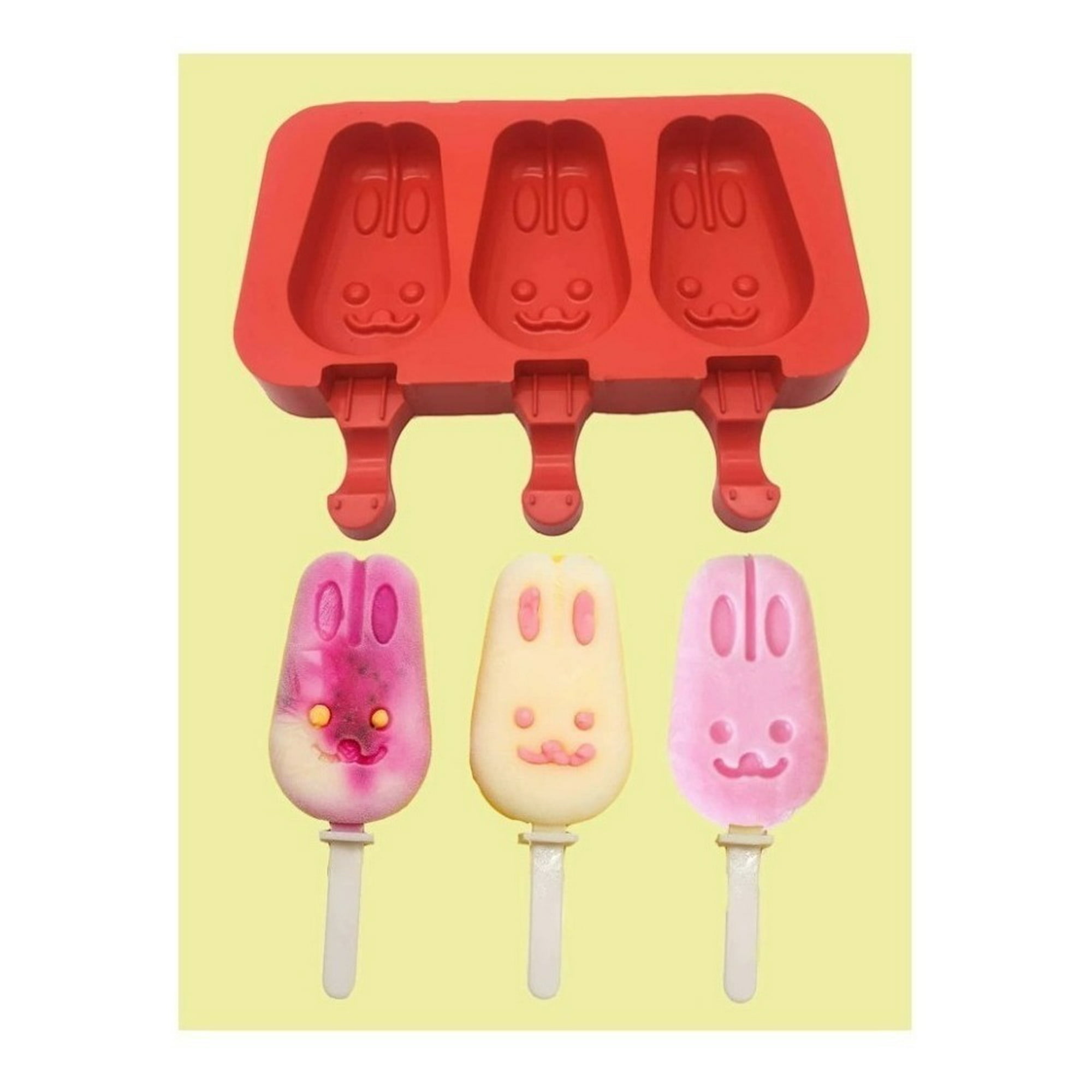 Genérico - Moldes De Silicona Para Helados Molde Paletas Helado Conejo
