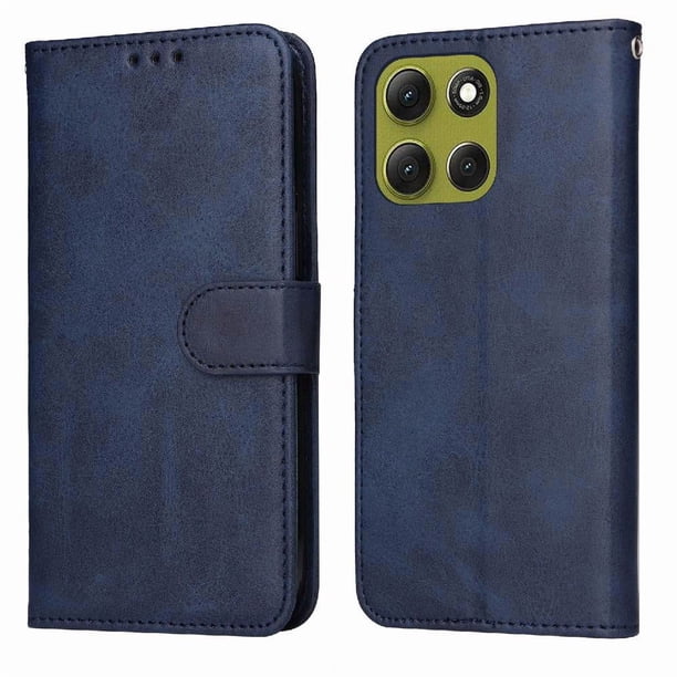 Funda Billetera para Motorola Moto G86 con Porta Tarjetas y Soporte Ajustable Azul