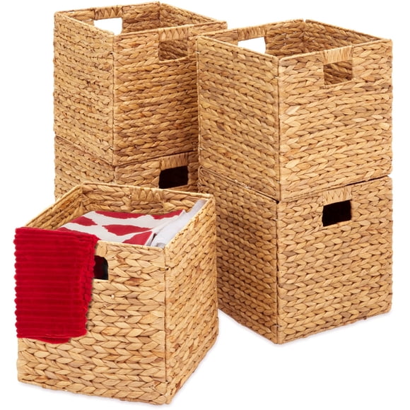 Cestas de almacenamiento Best Choice Products Hyacinth, 30 x 30 cm, juego de 5