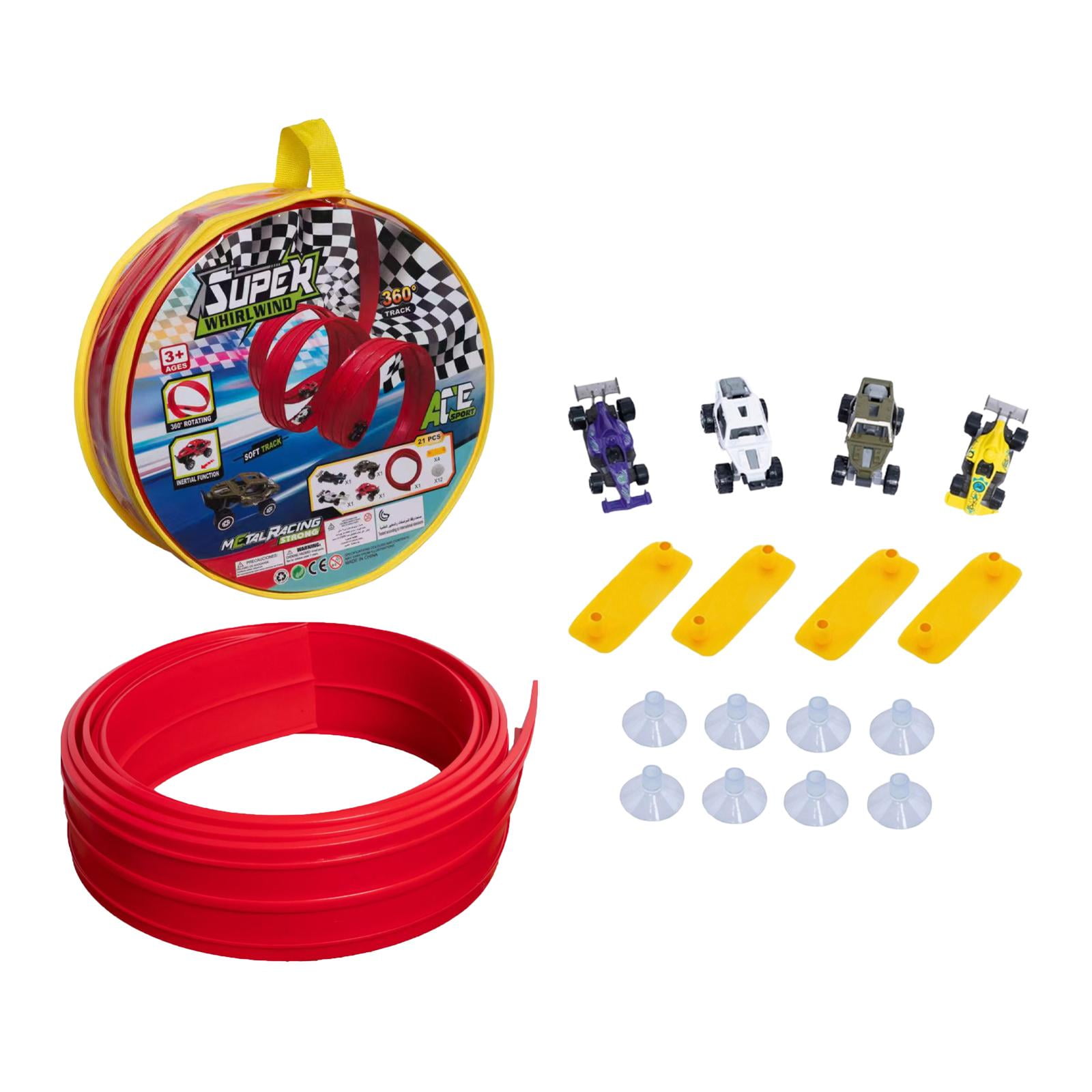 Bothyi - Riel Flexible Enrollable, Ideal Para Proyectos De Bricolaje. Ventosas Resistentes Y Versátiles. Portátil, 4 Metros (13 Pies), Color Rojo.