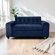 thumbnail image 1 of Sofa Dos Cuerpos Brazo Redondo Felpa Azul Marino, 1 of 3