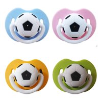 Genérico - Set 5 Chupetes Diseño Divertido Futbol Suave Bebe Lau